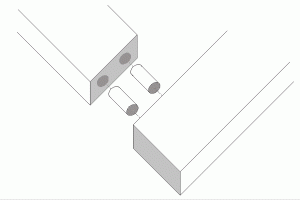 Wodden butt joint