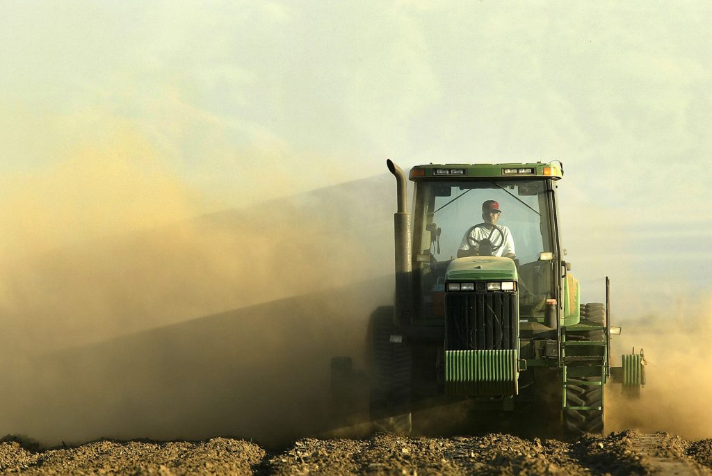 Farm tractor pollution