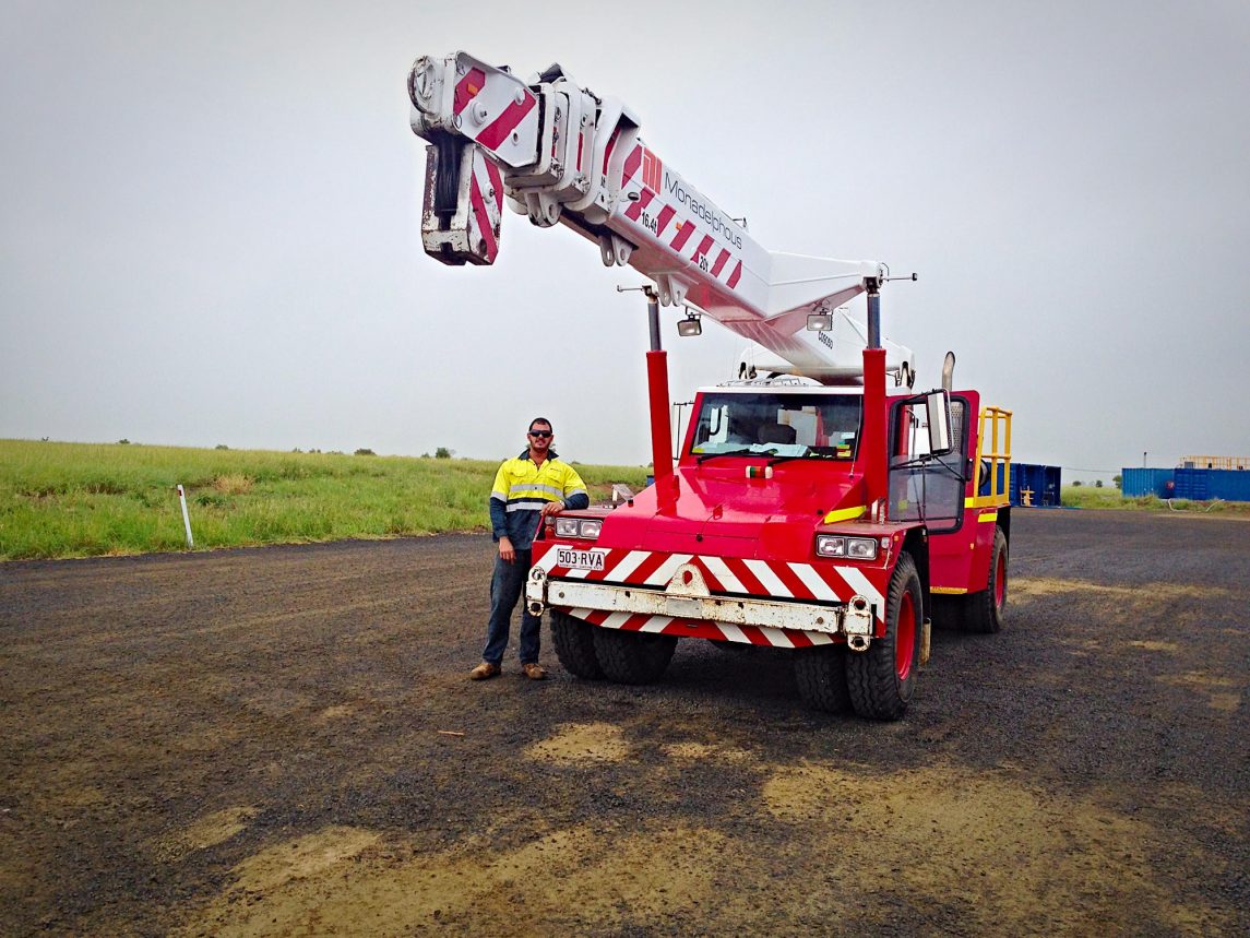 Zac with crane