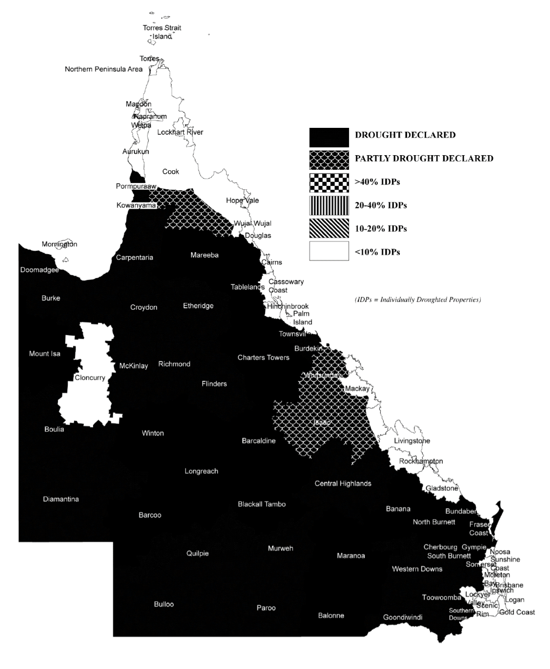 Drought declaration map 2017 qld