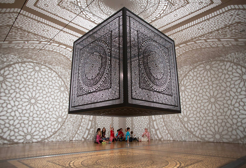 Laser cut wooden cube