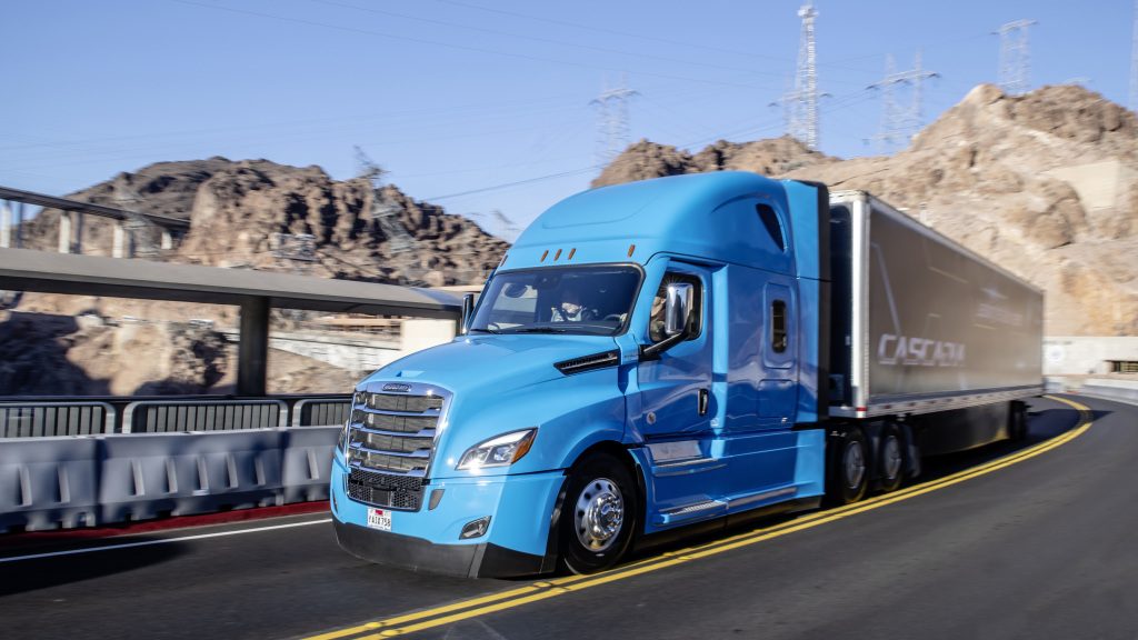 Cascadia freightliner self driving truck