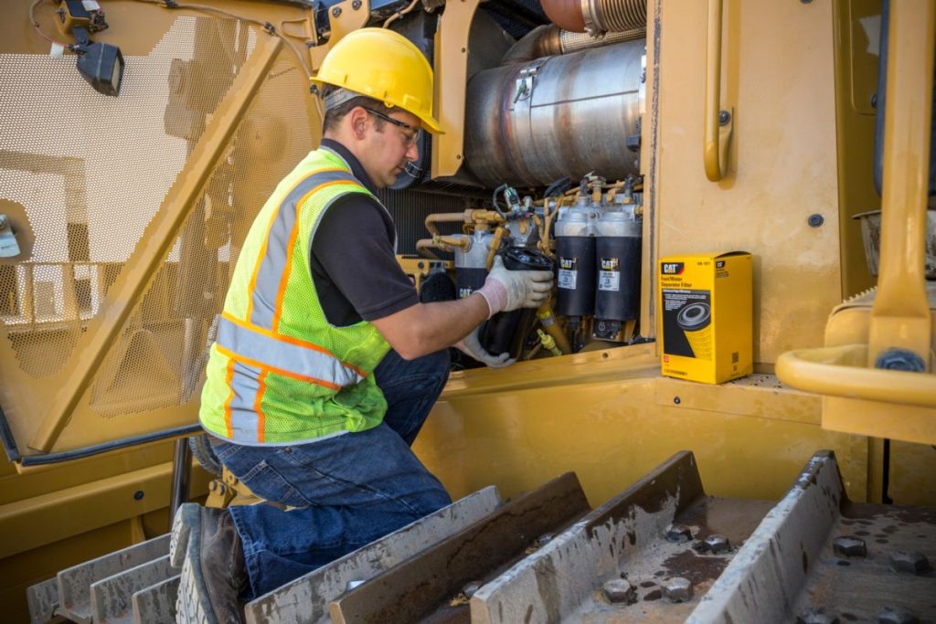 Servicing Caterpillar D8T dozer