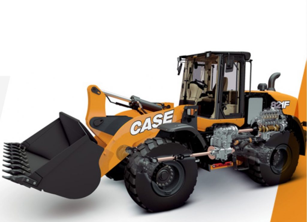 CASE wheel loader engine placement