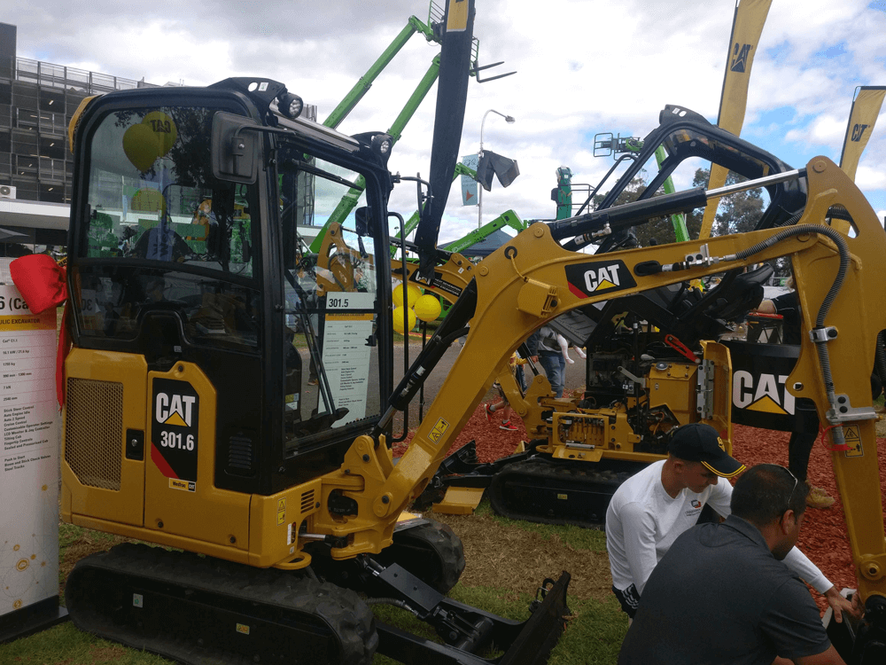 Cat 301.5 mini excavator at expo